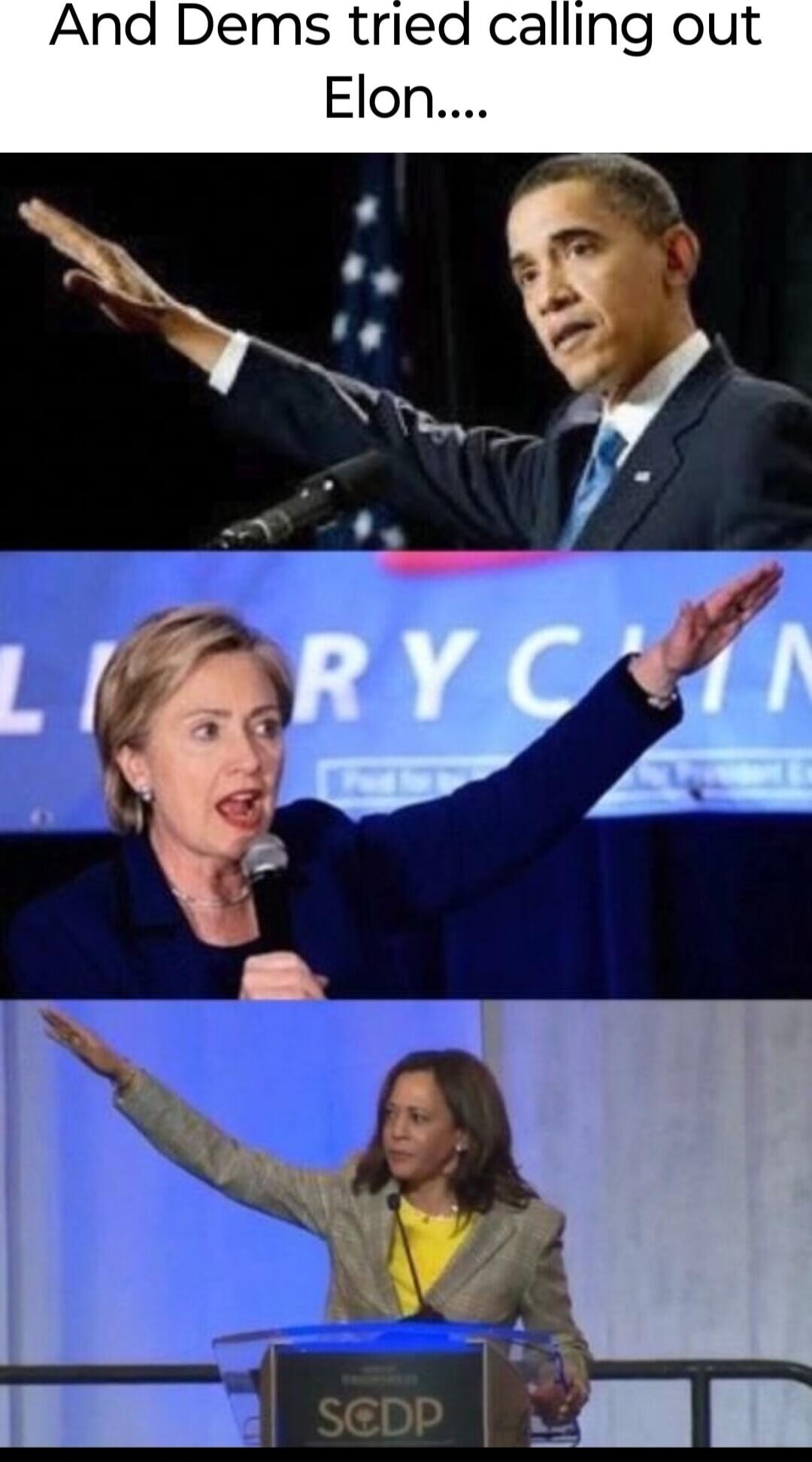 And Dems tried calling out Elon....