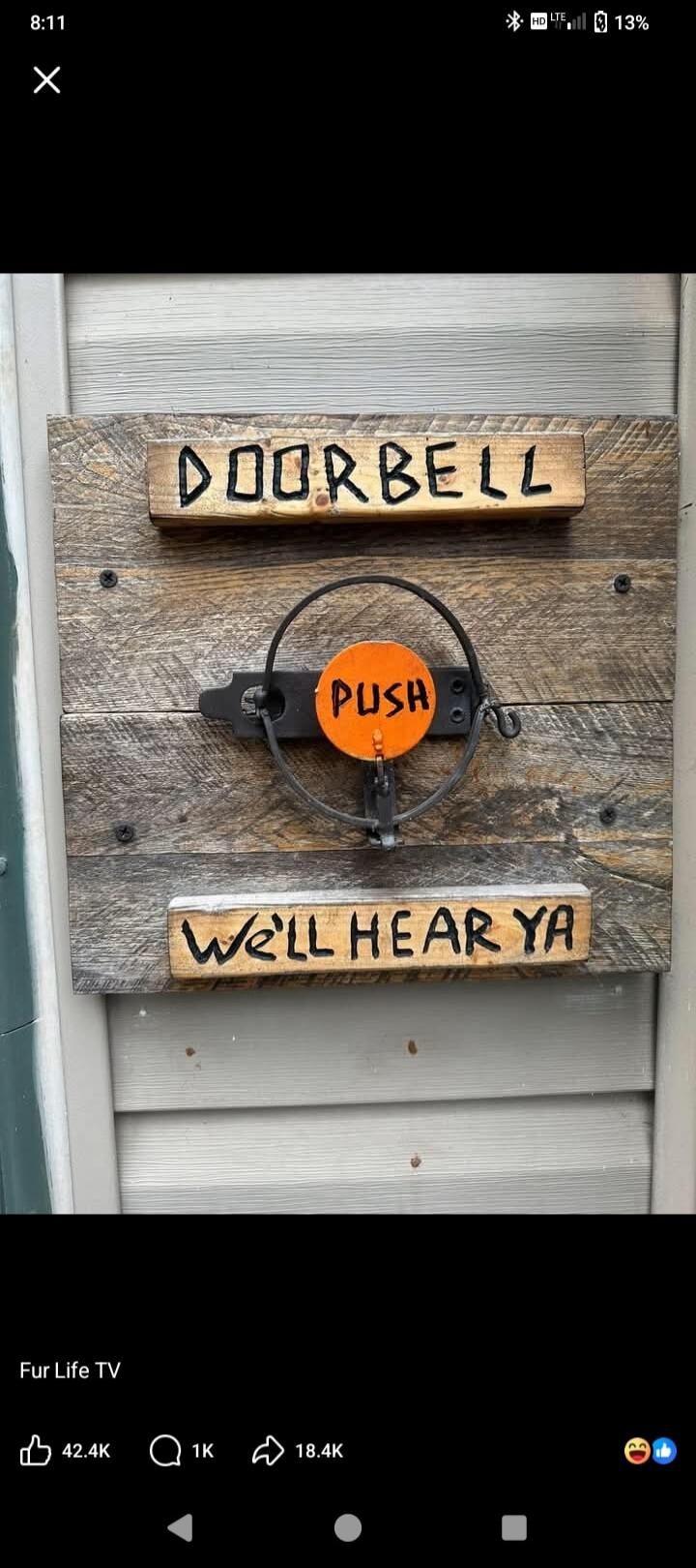 DOORBELL PUSH We'll HEAR YA