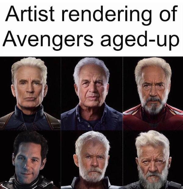 Artist rendering of Avengers aged up