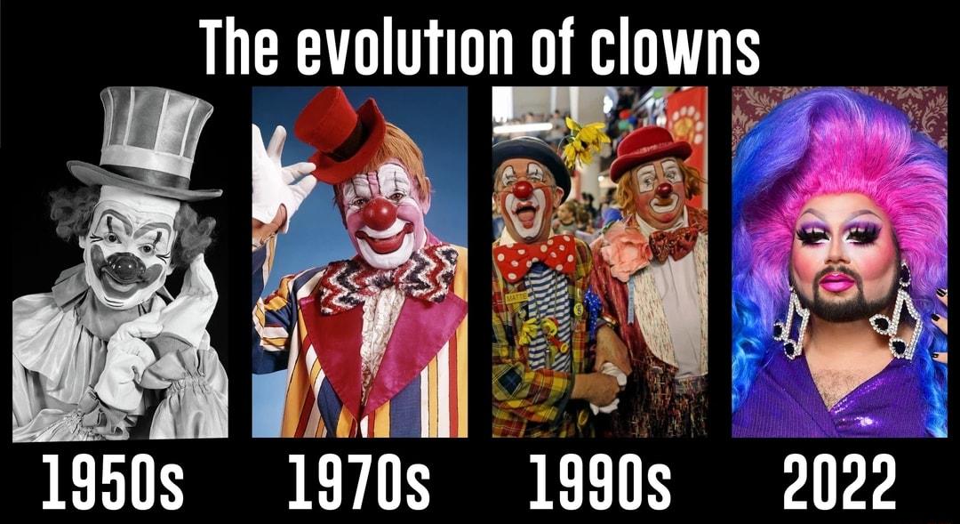 The evolution of cluwns nl 19505 1970s 1991s 2022