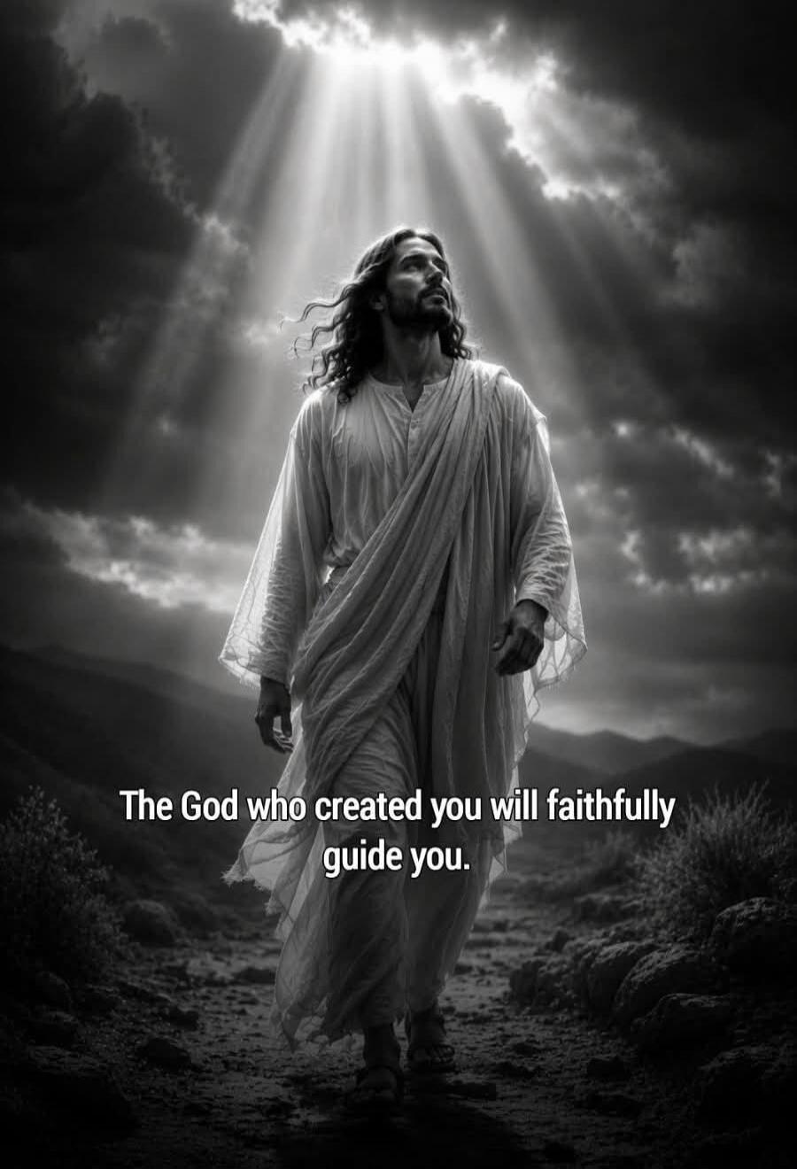 The God who created you will faithfully guide you.