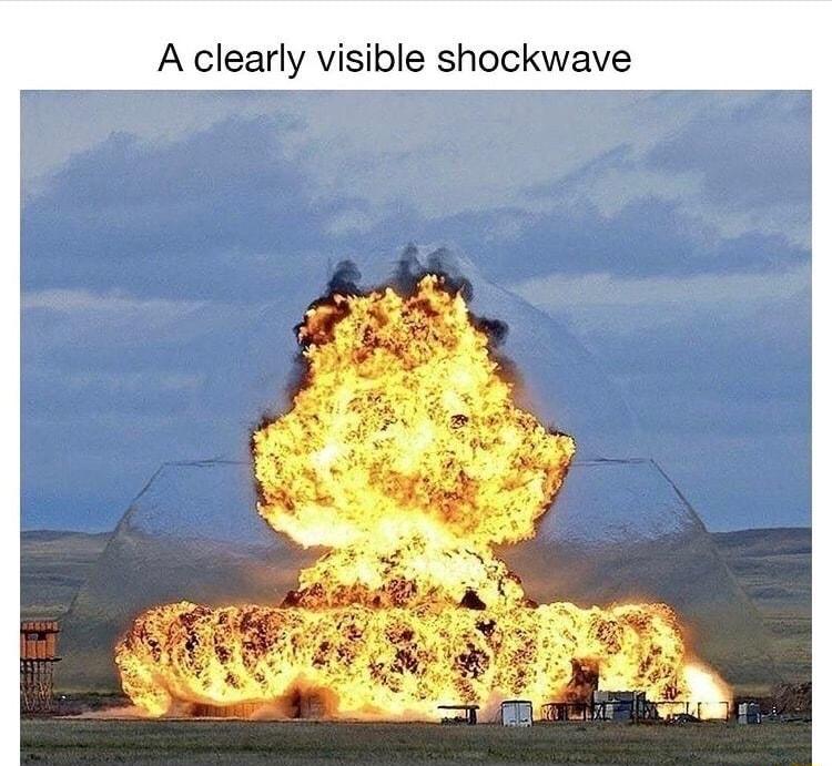 A clearly visible shockwave