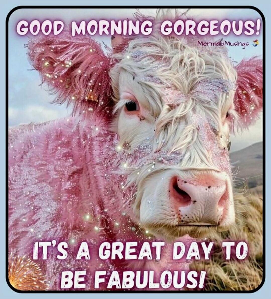 GOOD MORNING GORGEOUS! IT'S A GREAT DAY TO BE FABULOUS!