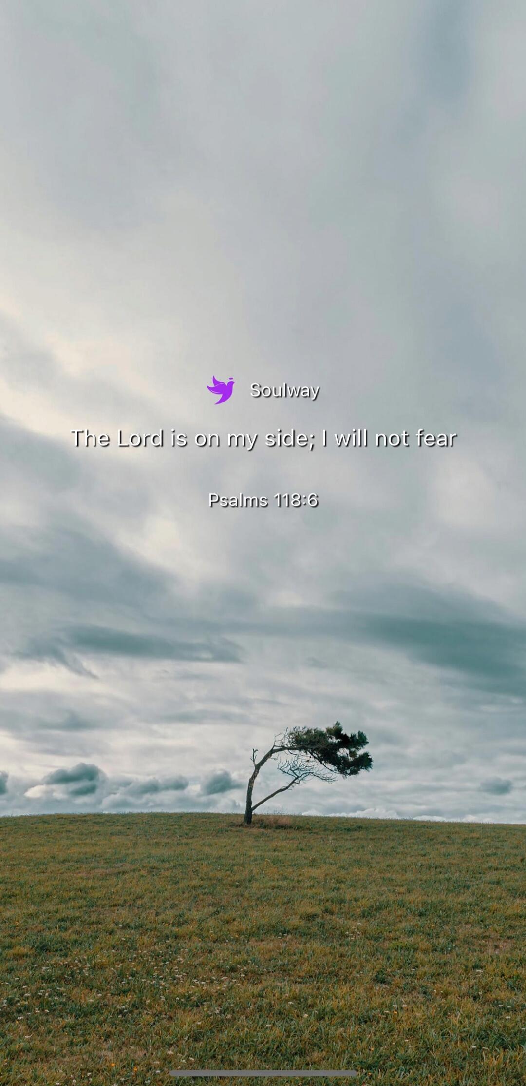 Soulway The Lord is on my side; I will not fear Psalms 118:6