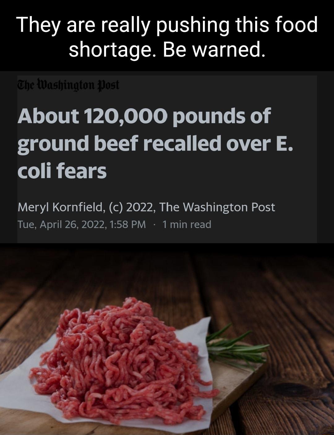 They are really pushing this food shortage Be warned Vo To 101 Lo Ko loTo NoToll e Yo p o 113 Lol o TT2Y V1 To RoAVLT of S o B F 145 Meryl Kornfield c 2022 The Washington Post Tue April 262022 158 PM 1 min read
