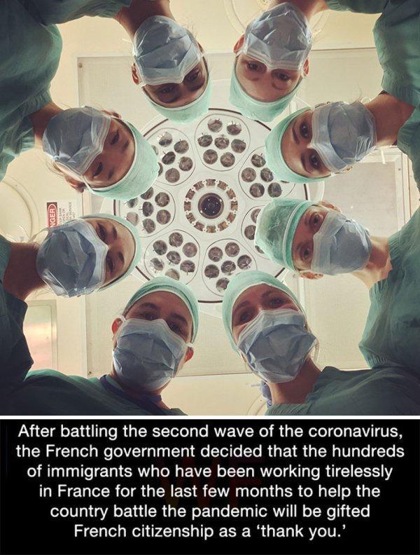 After battling the second wave of the coronavirus the French government decided that the hundreds of immigrants who have been working tirelessly in France for the last few months to help the oeTV o1 YA o t SR s W e E Ta e 1 TRV W TN 111 Yo French citizenship as a thank you