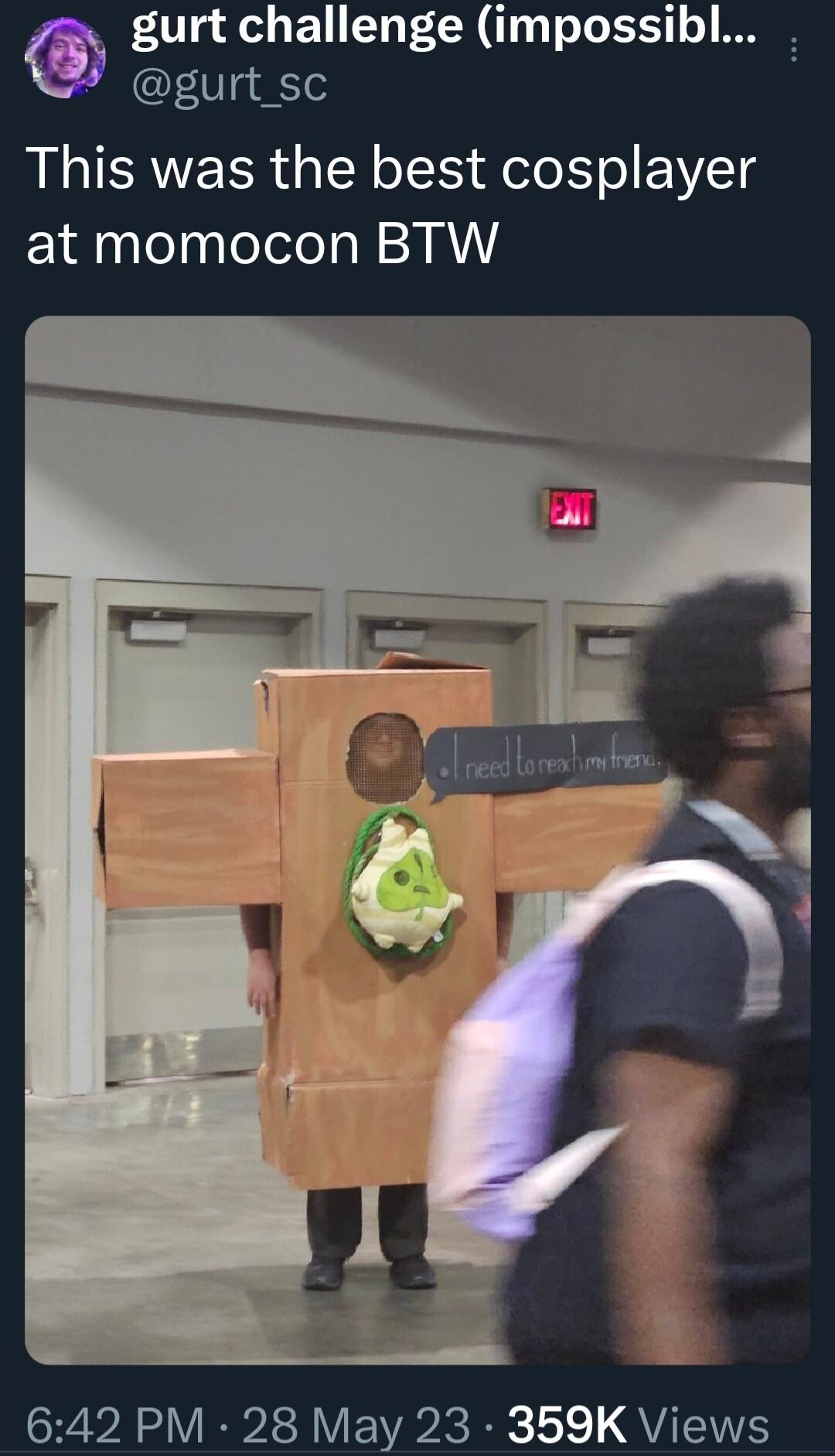 gurt challenge impossibl gurt_sc This was the best cosplayer E1dnlelnlelelela NARY 642 PM 28 May 23 359K Views