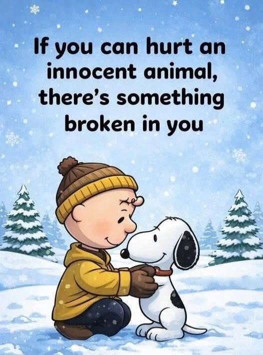 If you can hurt an innocent animal, there’s something broken in you