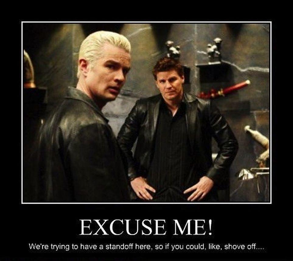 EXCUSE ME Were trying to have a standoff here 5o f you could like shove off