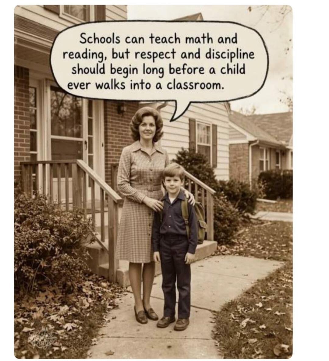 Schools can teach math and reading, but respect and discipline should begin long before a child ever walks into a classroom.