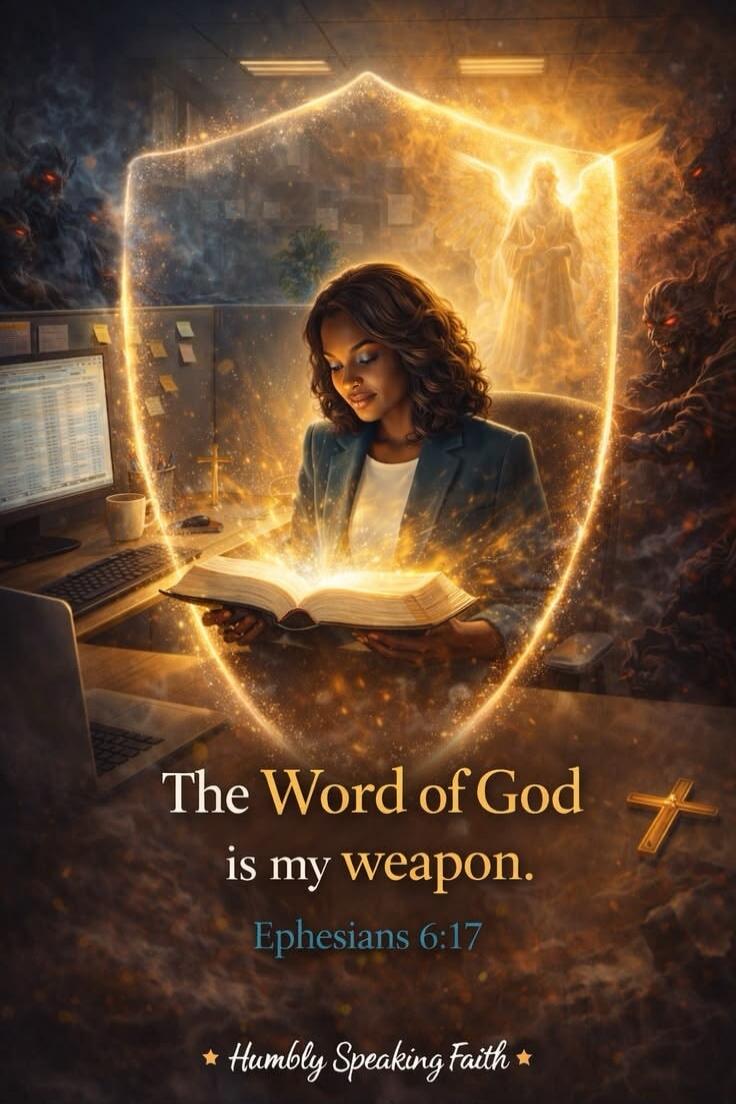 The Word of God is my weapon. Ephesians 6:17 Humbly Speaking Faith