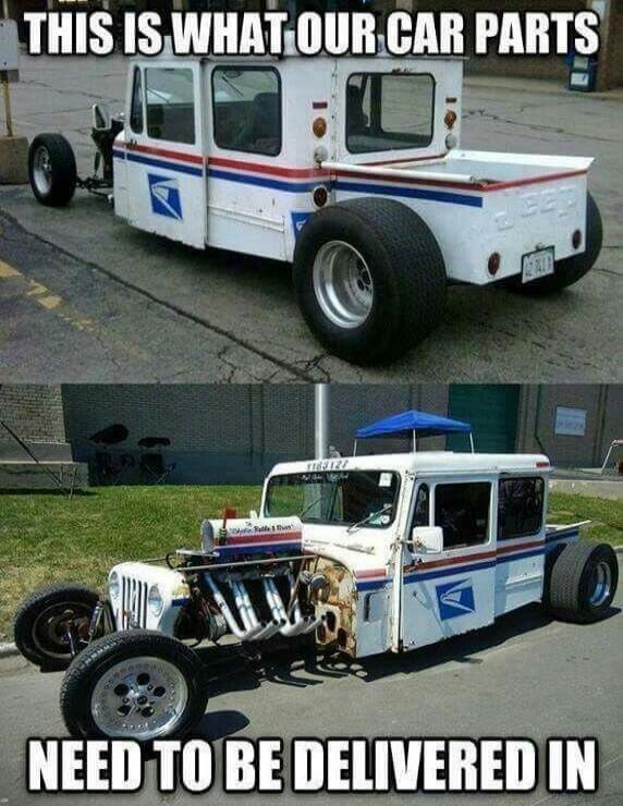 THIS IS WHAT OUR CAR PARTS NEED TO BE DELIVERED IN