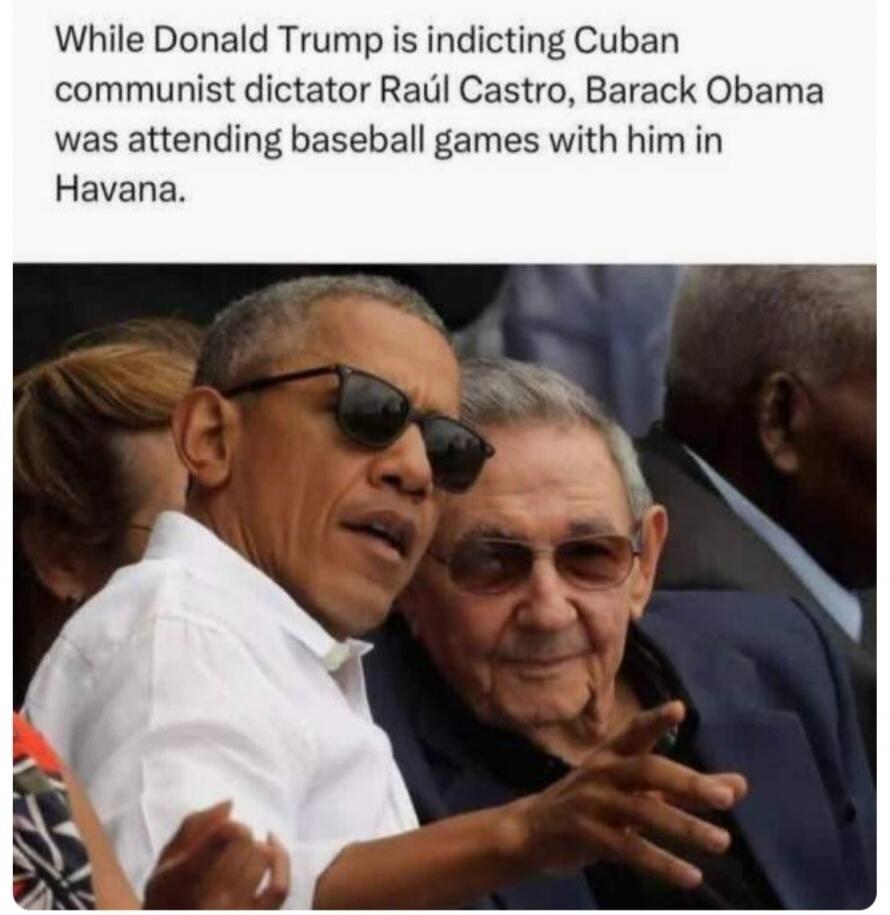 While Donald Trump is indicting Cuban communist dictator Raúl Castro, Barack Obama was attending baseball games with him in Havana.
