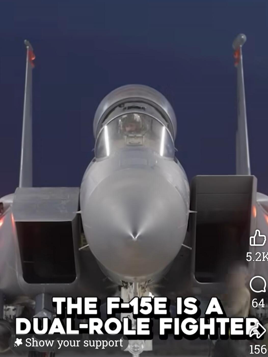 THE F-15E IS A DUAL-ROLE FIGHTER