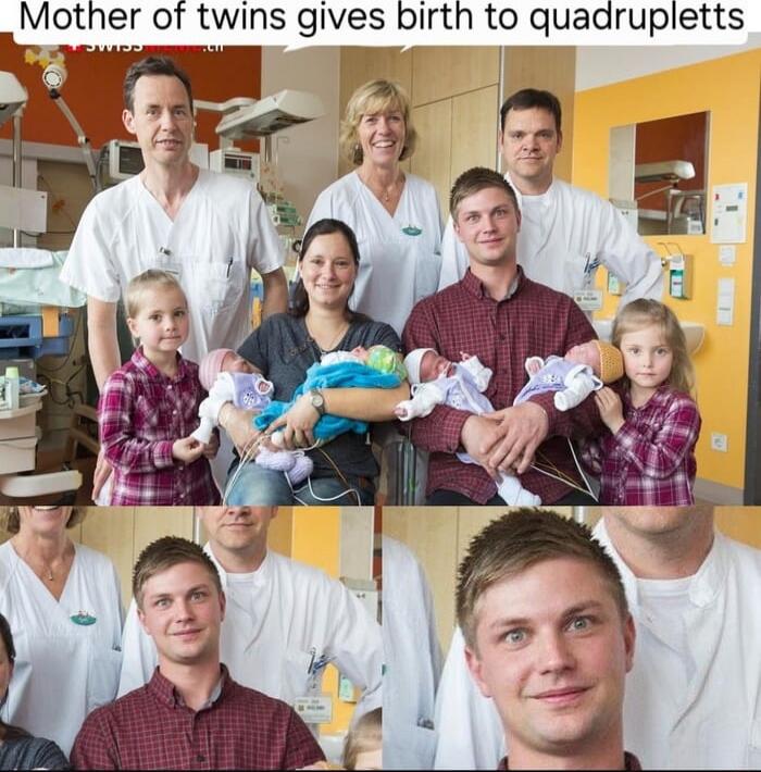 Mother of twins gives birth to quadruplets