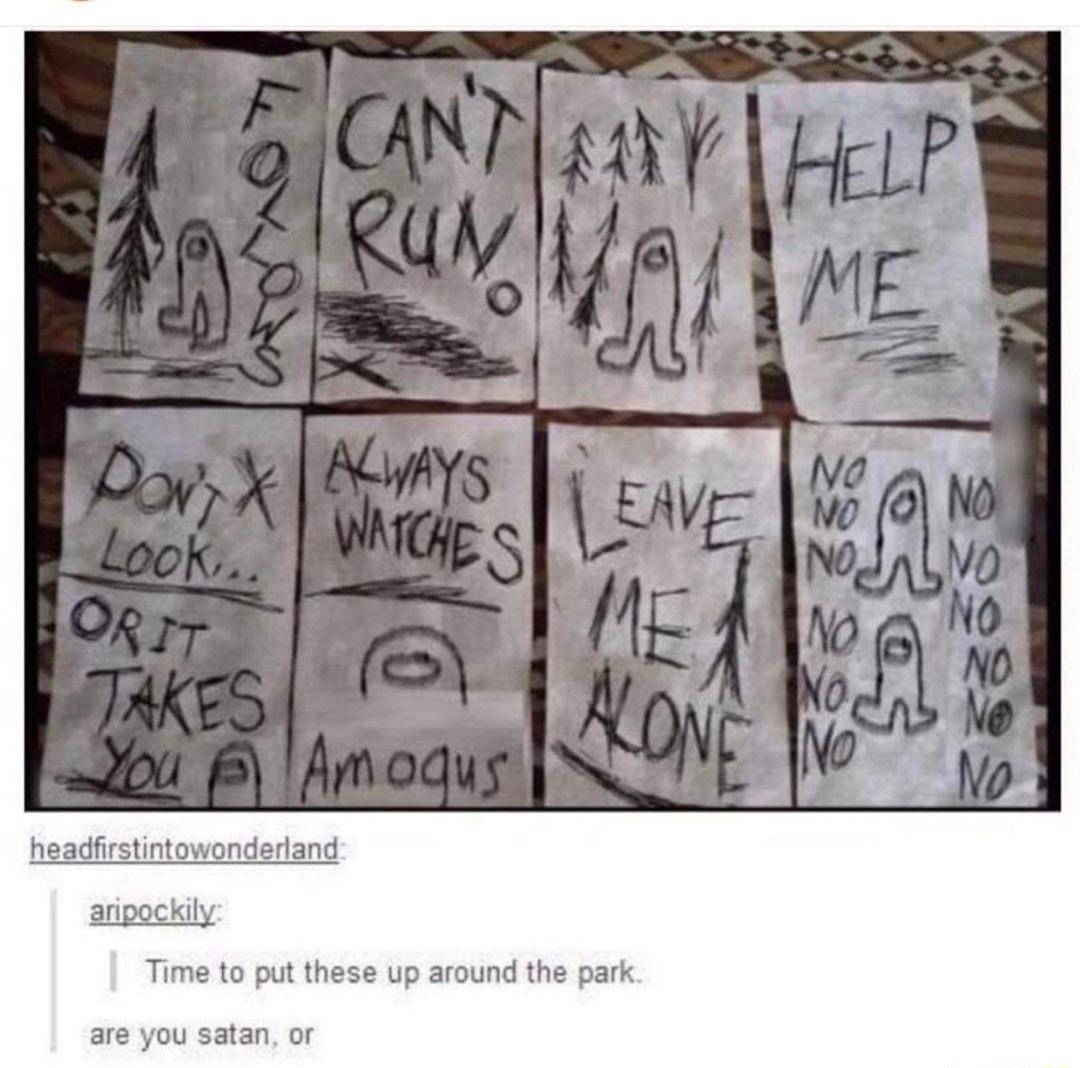 headfirstintowonderland aripockily Time to put these up around the park are you satan or