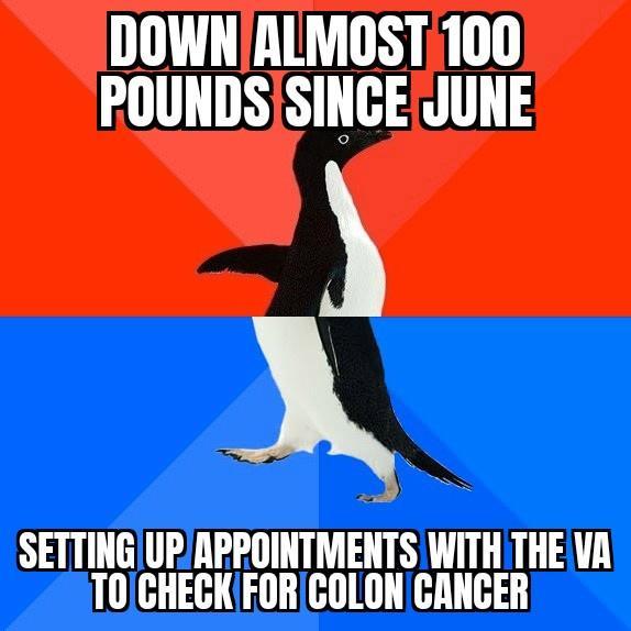 DOWNALMOST100 POUNDSSINCE JUNE b N SETTINGIUPAPPOINTMENTS WITH THEVA TOCHECKFORCOLONCANCER