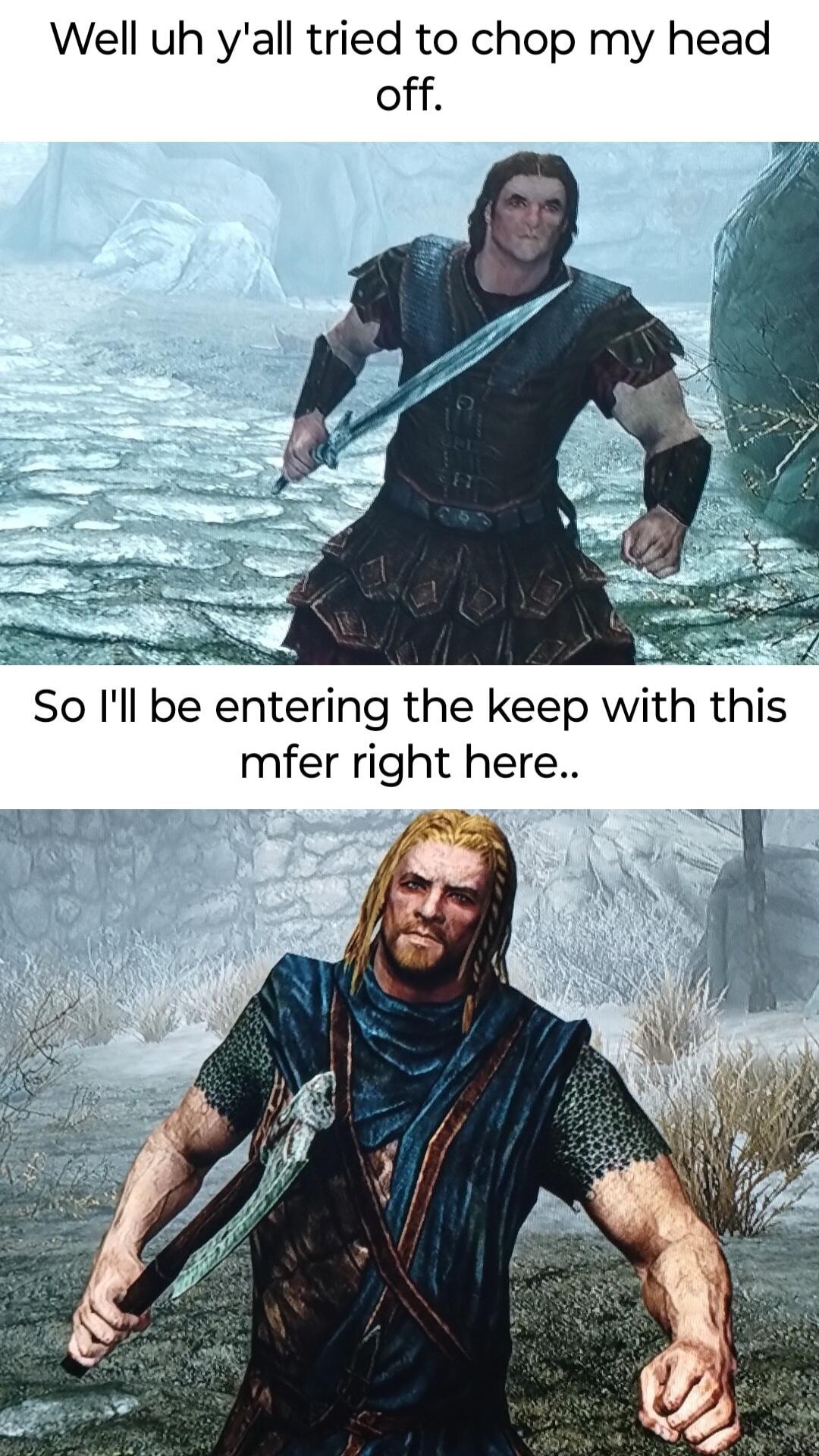 Well uh yall tried to chop my head off mfer right here R g