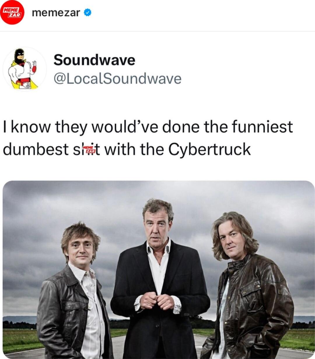 memezar Soundwave LocalSoundwave I know they wouldve done the funniest dumbest siwit with the Cybertruck