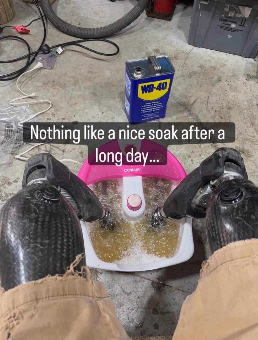 Nothing like a nice soak after a long day...