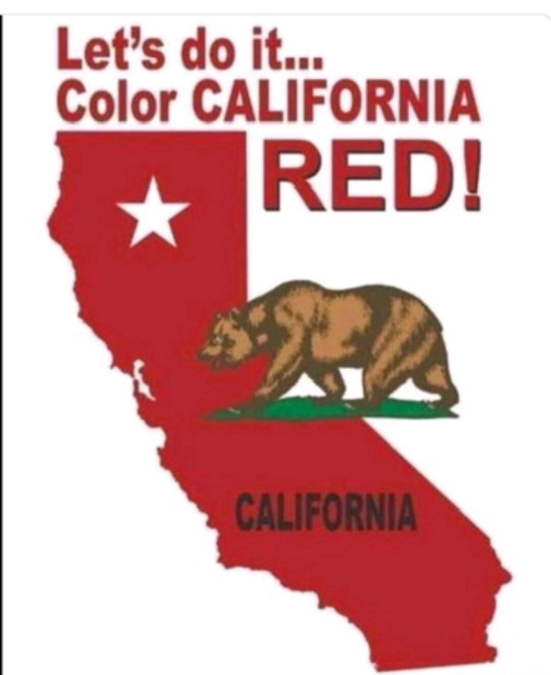 Let's do it... Color CALIFORNIA RED! CALIFORNIA