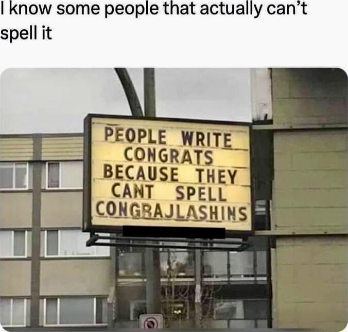 know some people that actually cant