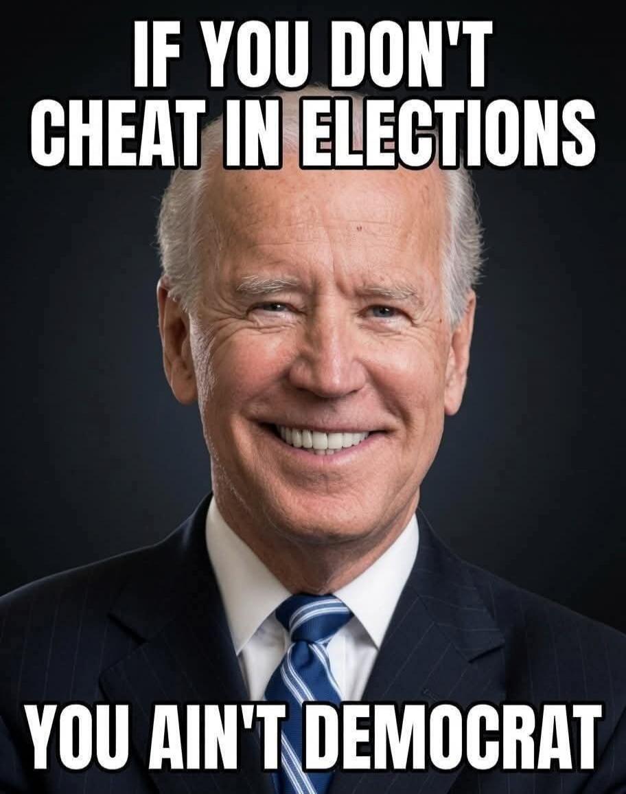 IF YOU DON'T CHEAT IN ELECTIONS YOU AIN'T DEMOCRAT