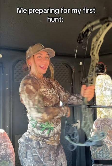 Me preparing for my first hunt: