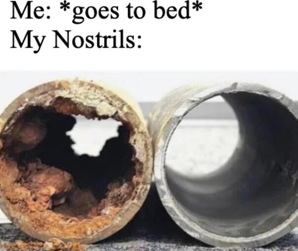 Me goes to bed My Nostrils