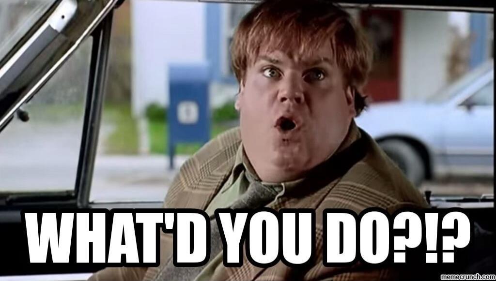 WHAT'D YOU DO!?