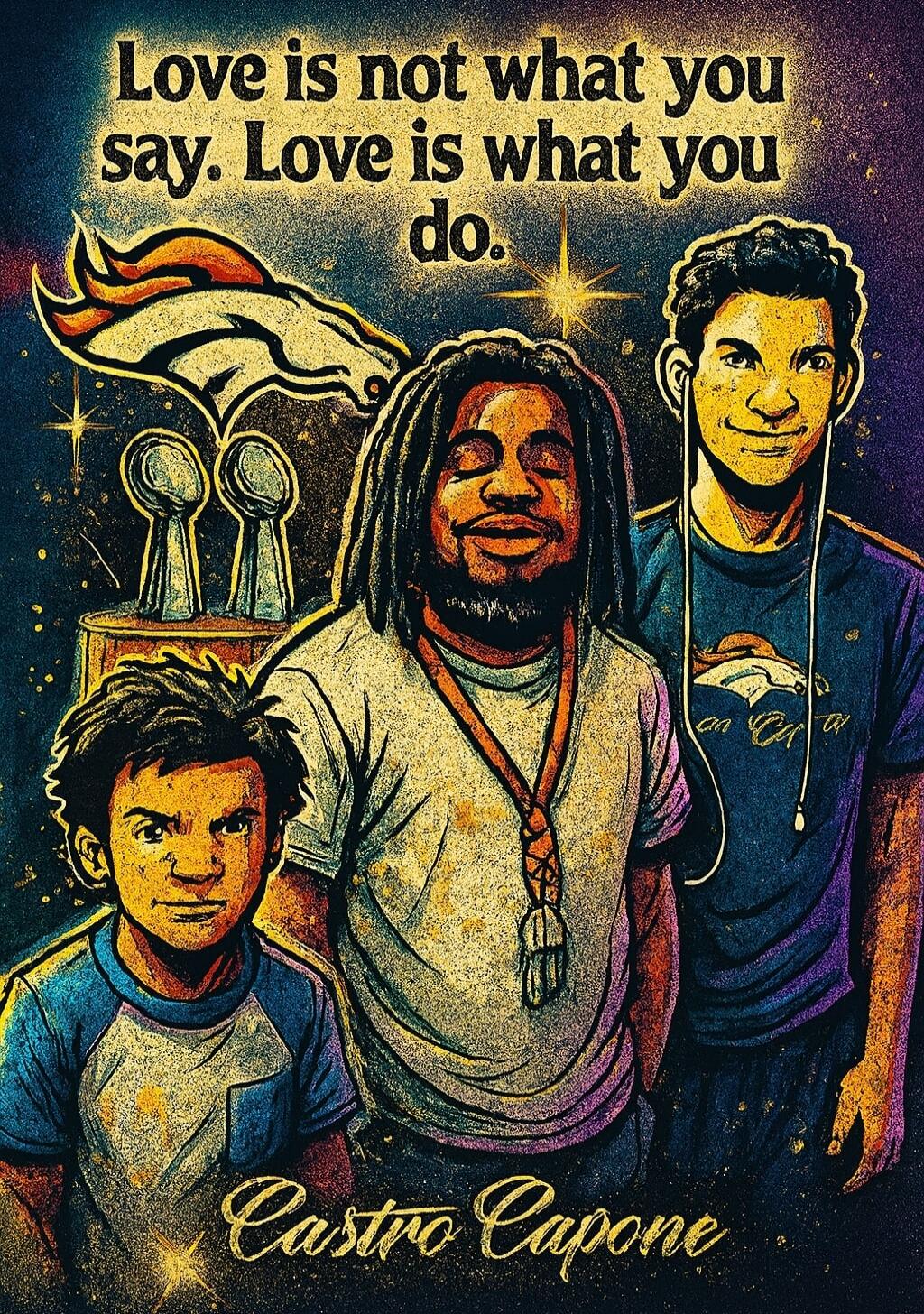 Love is not what you say. Love is what you do. Castro Capone