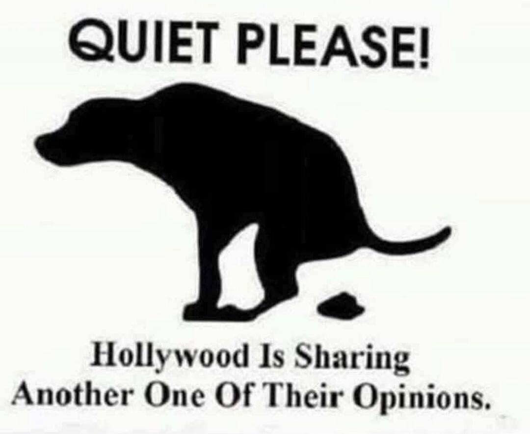 QUIET PLEASE! Hollywood Is Sharing Another One Of Their Opinions.
