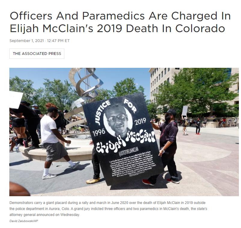 Officers And Paramedics Are Charged In Elijah McClains 2019 Death In Colorado 2021 1247 PM E Ser THE ASSOCIATED PRESS