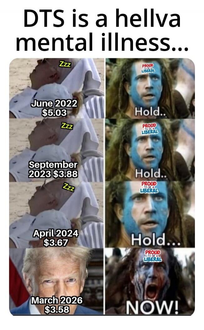 DTS is a hellva mental illness... Zzz June 2022 $5.03 Zzz September 2023 $3.88 Zzz April 2024 $3.67 March 2026 $3.58 Hold... Proud to be a liberal Hold... Proud to be a liberal Hold... Proud to be a liberal NOW!