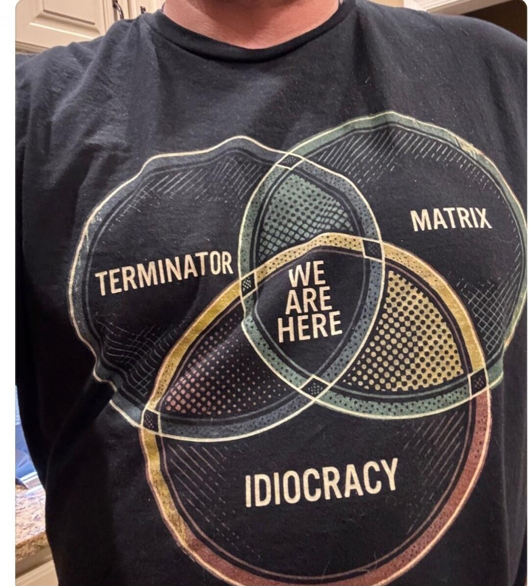 TERMINATOR MATRIX IDIOCRACY WE ARE HERE