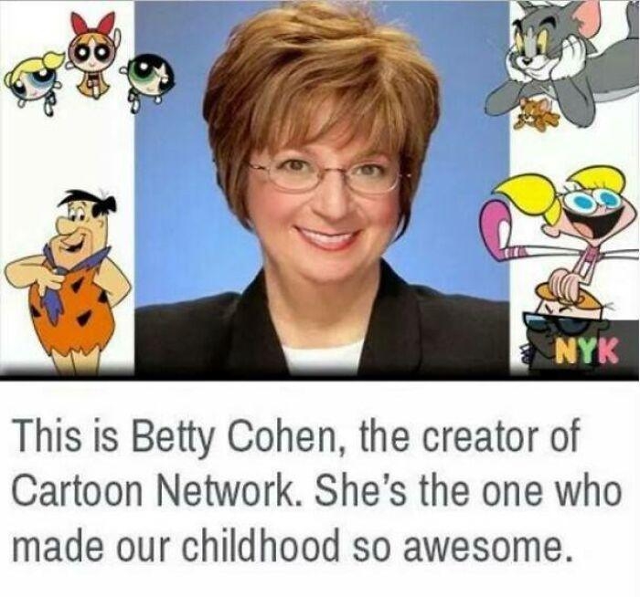 This is Betty Cohen the creator of Cartoon Network Shes the one who made our childhood so awesome Now You Know Facts 2016