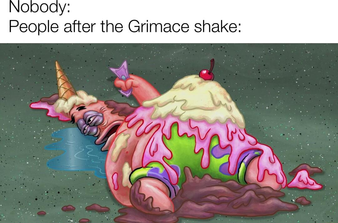 NO People after the Grimace shake