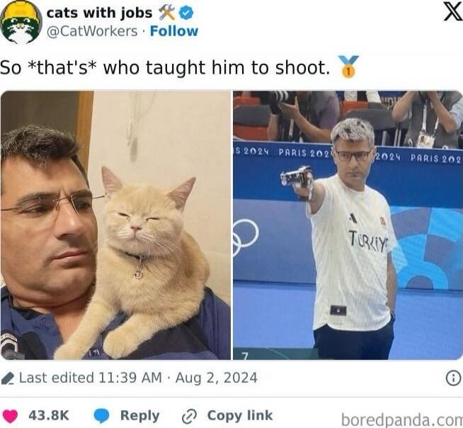 So that's who taught him to shoot.