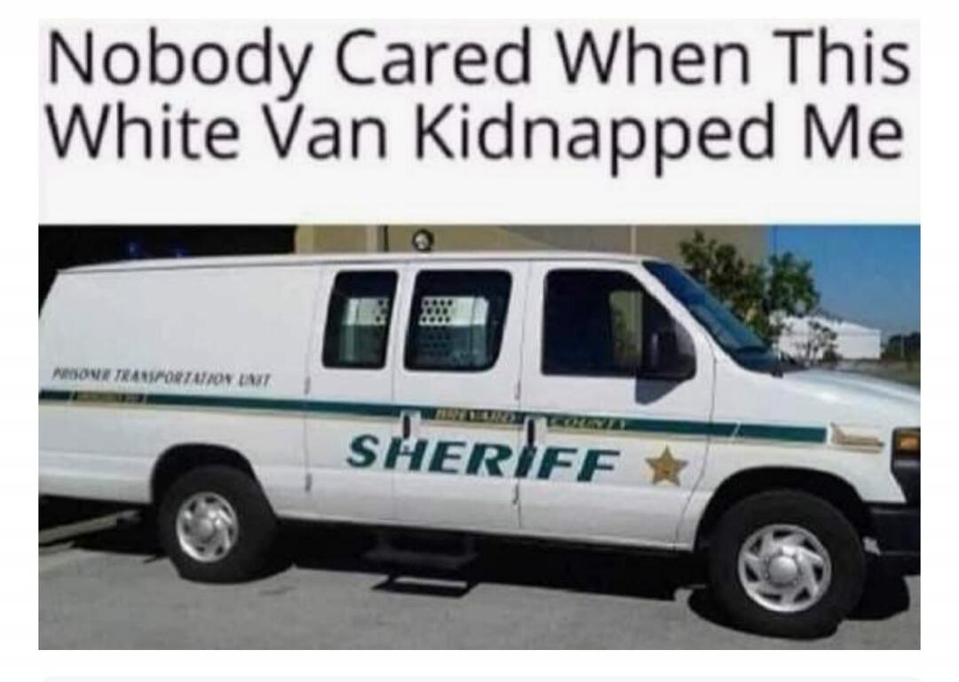 Nobody Cared When This White Van Kidnapped Me. PRISONER TRANSPORTATION UNIT. BREVARD COUNTY SHERIFF.