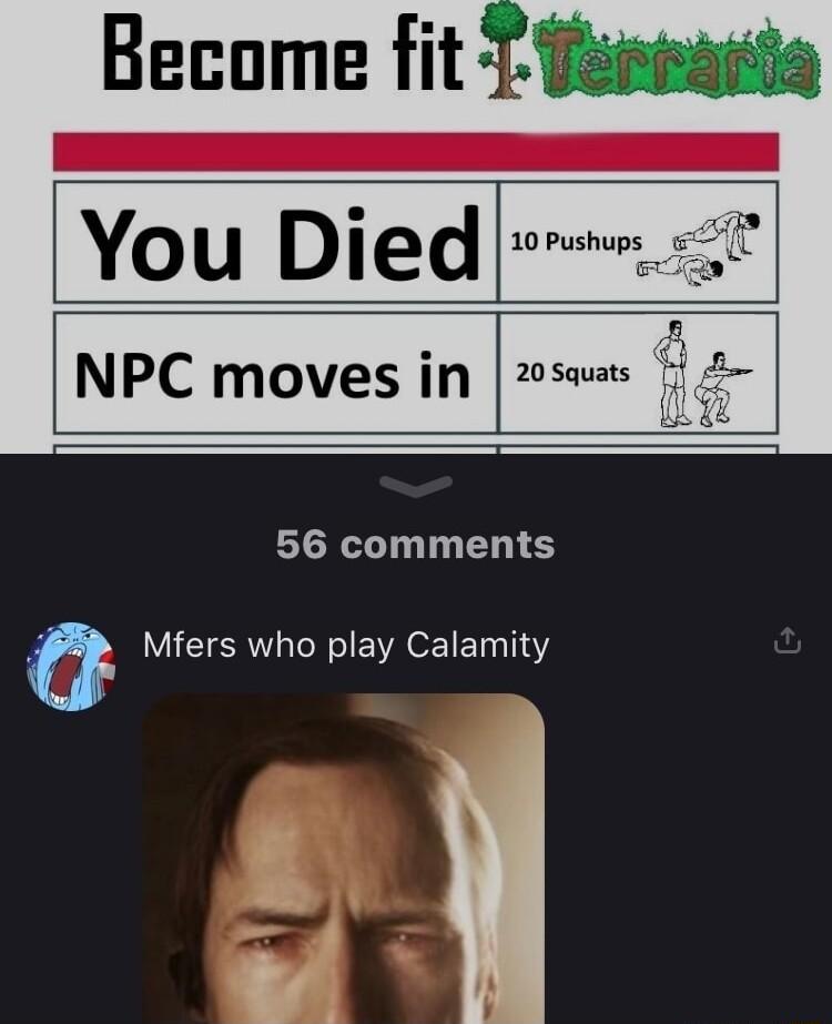 Become fit T Sinnaiie 56 comments G Mfers who play Calamity ad