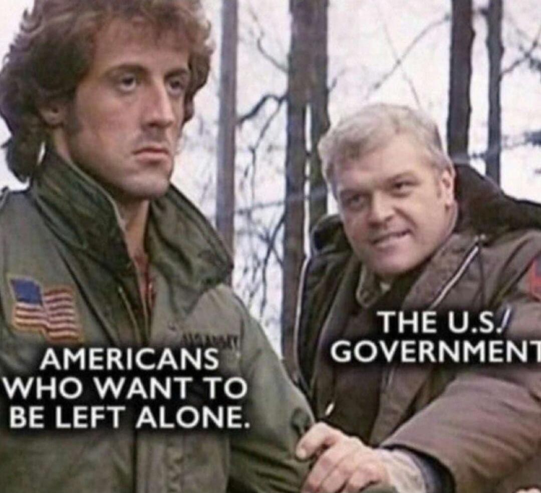 AMERICANS WHO WANT TO BE LEFT ALONE. THE U.S. GOVERNMENT