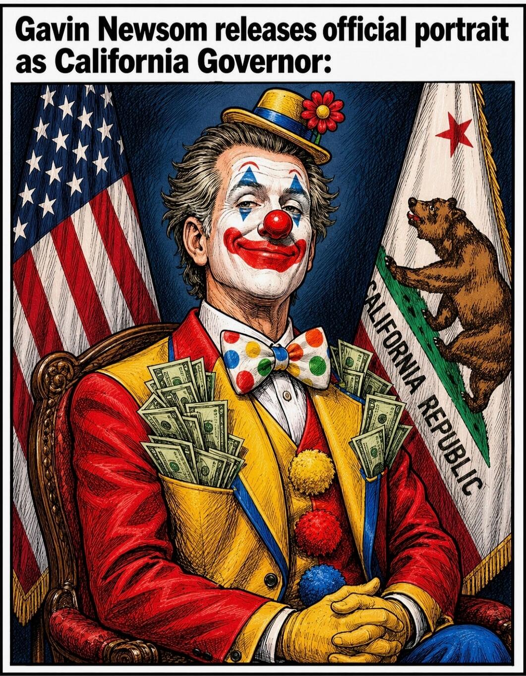Gavin Newsom releases official portrait as California Governor: