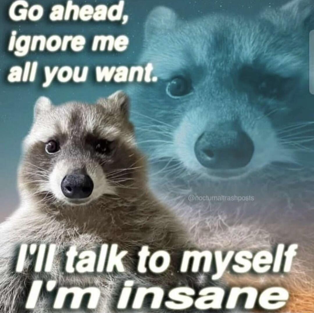 Go ahead ignore me W Imiinsane