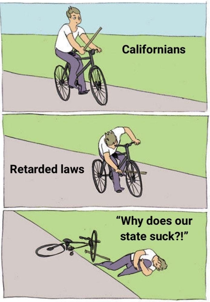 Californians 1 x j Retarded laws 14 S e e e Why does our state suck il o