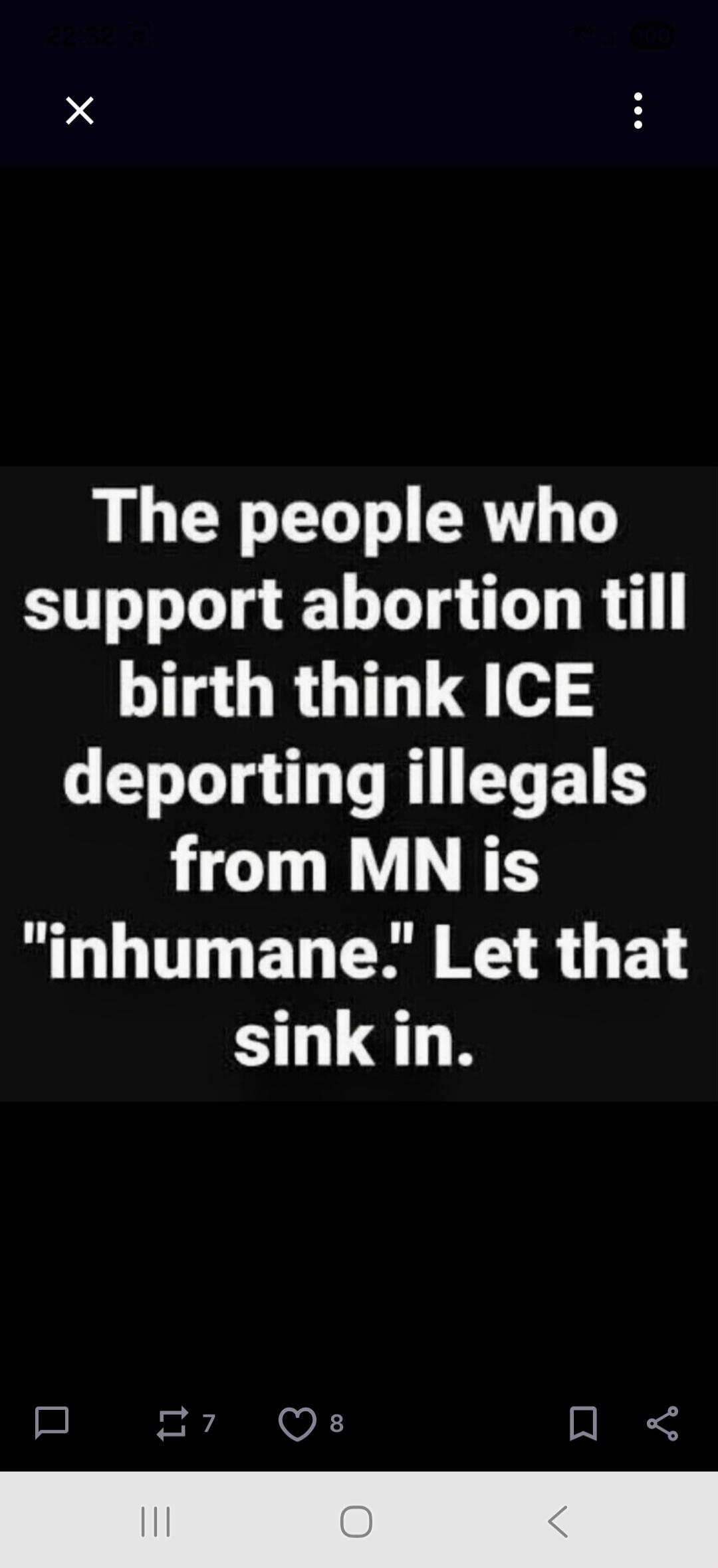 The people who support abortion till birth think ICE deporting illegals from MN is 