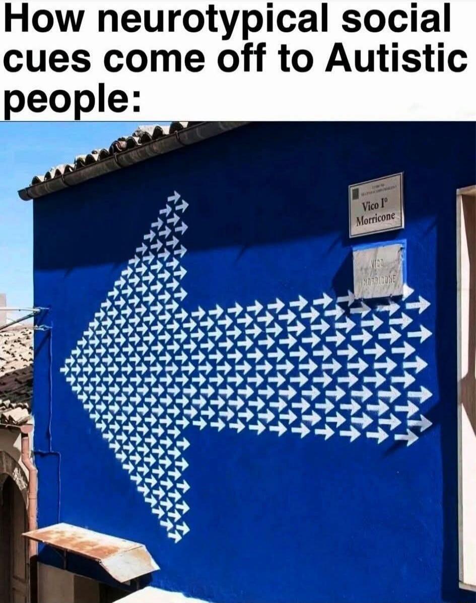 How neurotypical social cues come off to Autistic people: