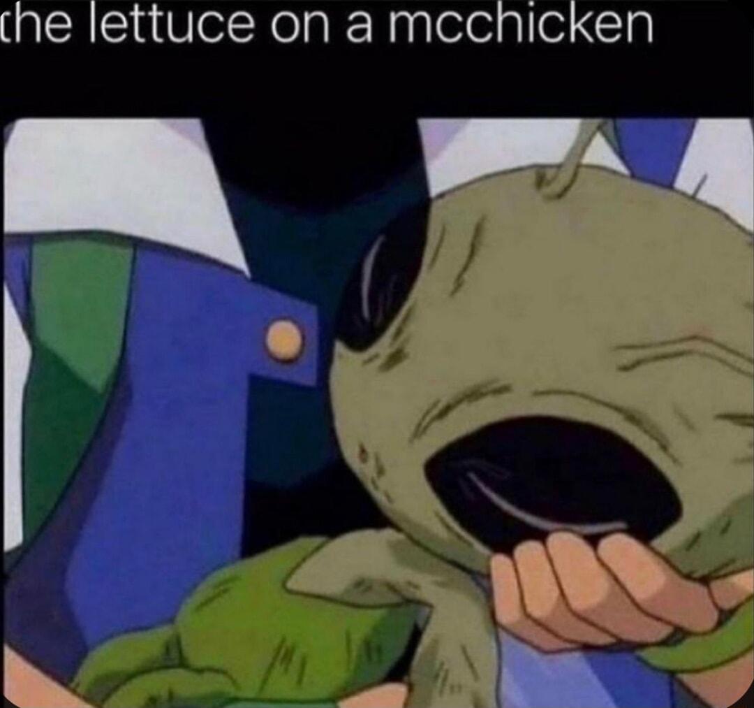 he lettuce on a mcchicken
