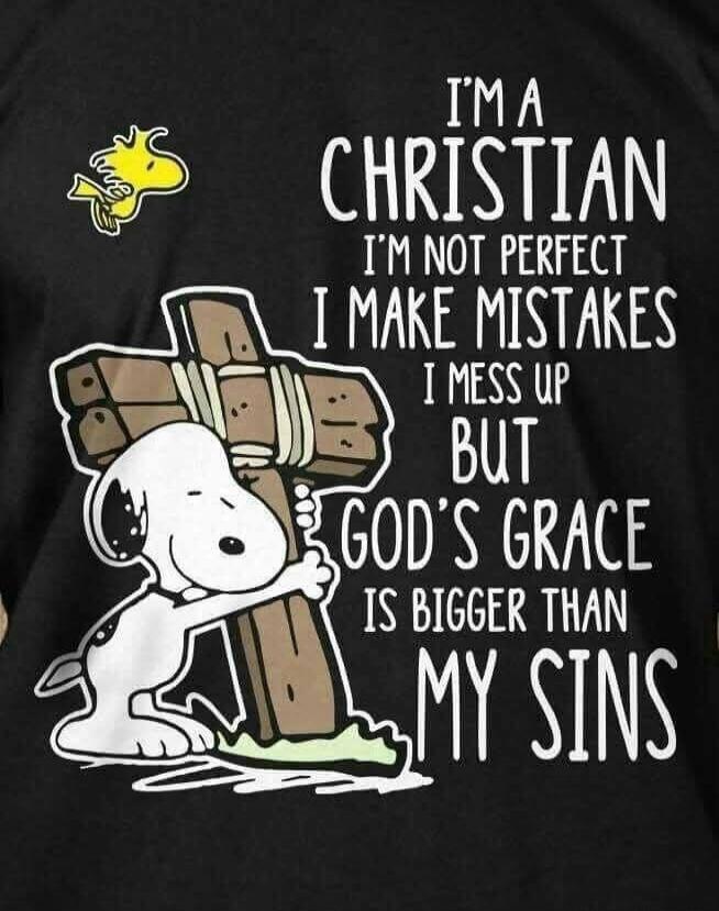I'M A CHRISTIAN I'M NOT PERFECT I MAKE MISTAKES I MESS UP BUT GOD'S GRACE IS BIGGER THAN MY SINS