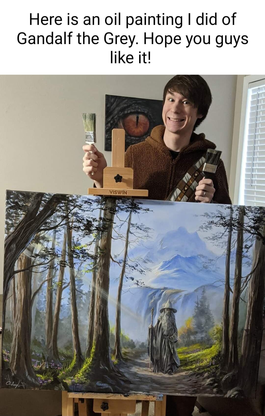 Here is an oil painting did of Gandalf the Grey Hope you guys like it