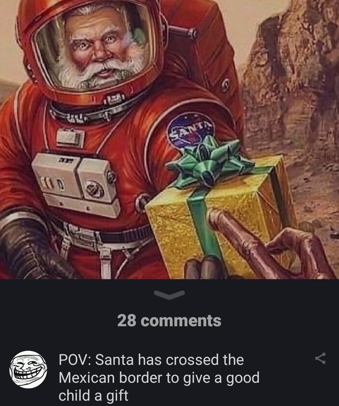 28 comments HOVASEN CERNE LR R Y Mexican border to give a good child a gift trollkinger